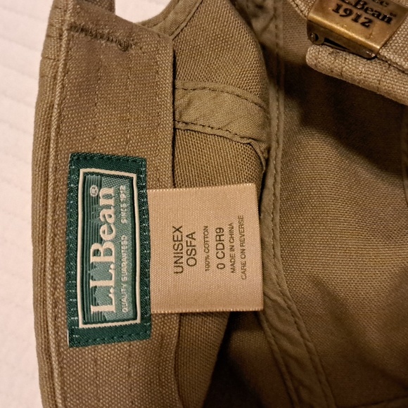 LL Bean 100% Cotton Canvas Cap, Old School Sporting Style, Khaki/Green, NWOT - Picture 6 of 10